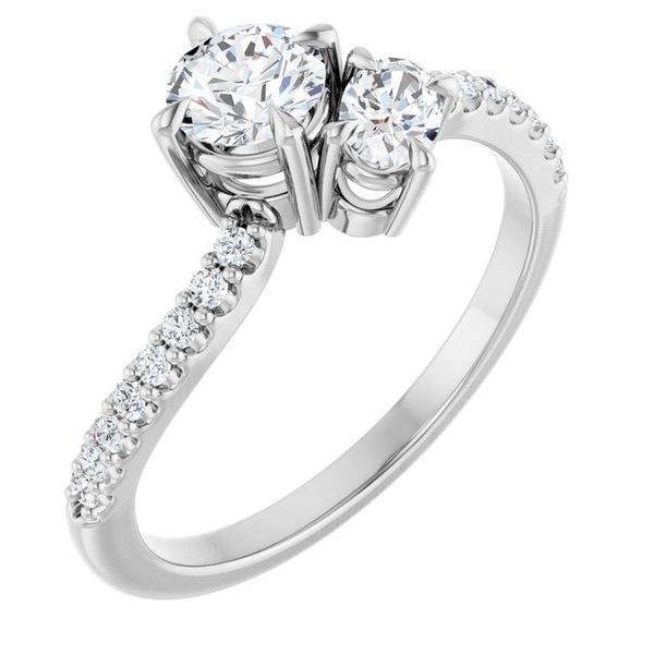 Two-Stone Bypass Engagement Ring