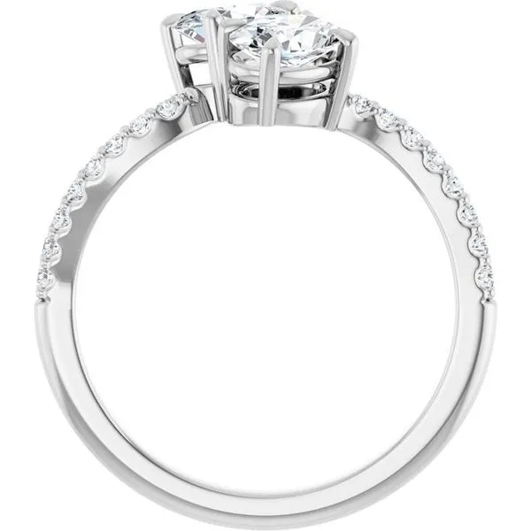 Two-Stone Bypass Engagement Ring Image 2 Raleigh Diamond Fine Jewelry Raleigh, NC