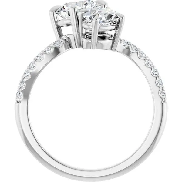 Two-Stone Bypass Engagement Ring Image 2 Raleigh Diamond Fine Jewelry Raleigh, NC