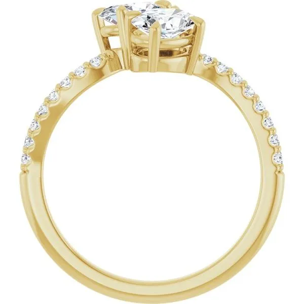 Two-Stone Bypass Engagement Ring Image 2 Raleigh Diamond Fine Jewelry Raleigh, NC