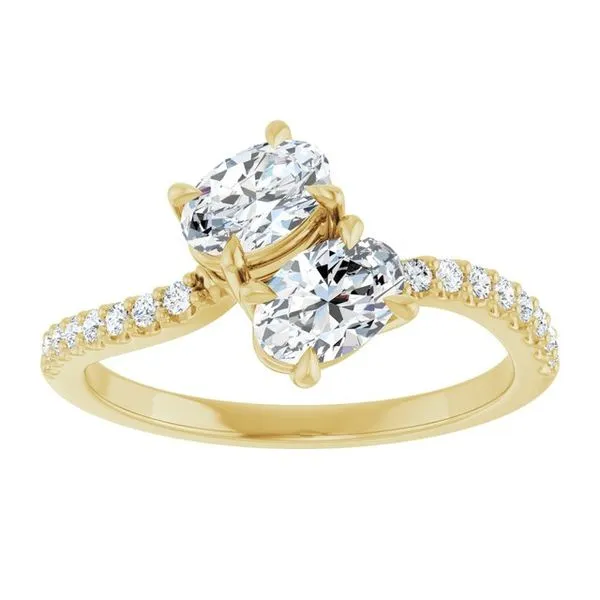 Two-Stone Bypass Engagement Ring Image 3 Raleigh Diamond Fine Jewelry Raleigh, NC