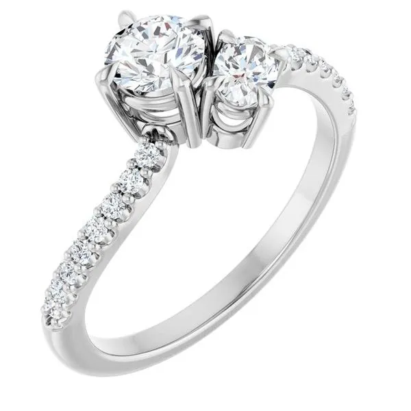 Two-Stone Bypass Engagement Ring