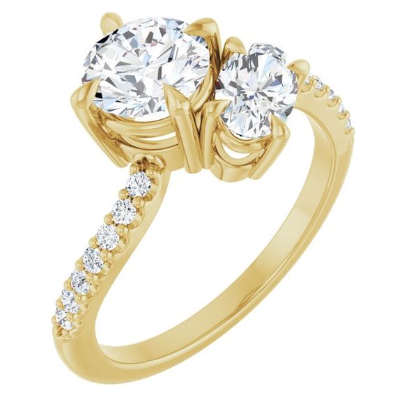 Two-Stone Bypass Engagement Ring