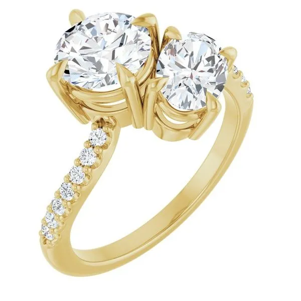 Two-Stone Bypass Engagement Ring Raleigh Diamond Fine Jewelry Raleigh, NC