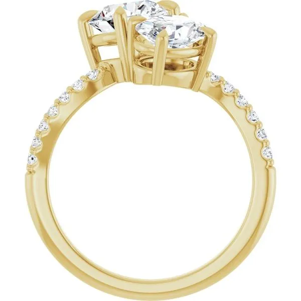 Two-Stone Bypass Engagement Ring Image 2 Raleigh Diamond Fine Jewelry Raleigh, NC
