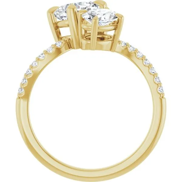 Two-Stone Bypass Engagement Ring Image 2 Raleigh Diamond Fine Jewelry Raleigh, NC