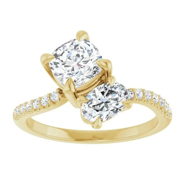 Two-Stone Bypass Engagement Ring Image 3 Raleigh Diamond Fine Jewelry Raleigh, NC