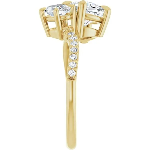 Two-Stone Bypass Engagement Ring Image 4 Raleigh Diamond Fine Jewelry Raleigh, NC