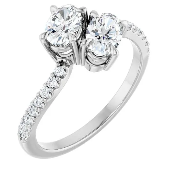 Two-Stone Bypass Engagement Ring