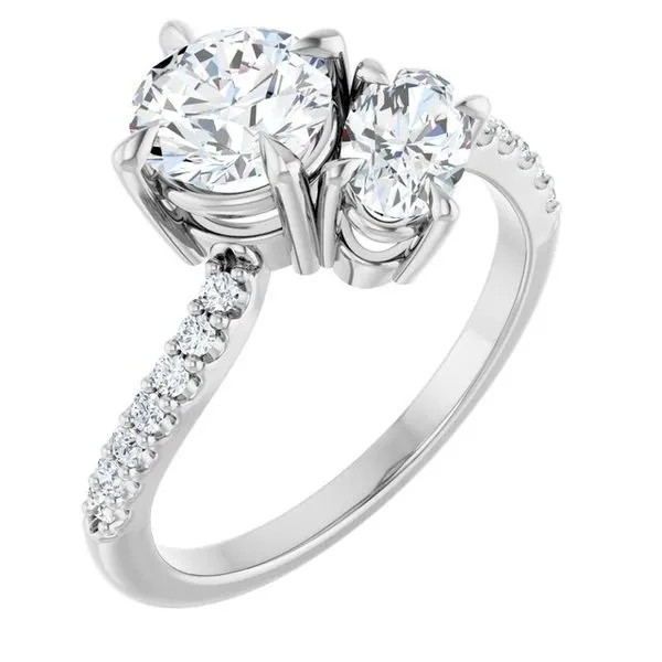Two-Stone Bypass Engagement Ring Raleigh Diamond Fine Jewelry Raleigh, NC
