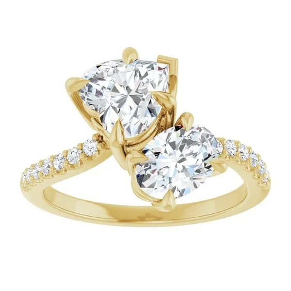 Two-Stone Bypass Engagement Ring Image 3 Raleigh Diamond Fine Jewelry Raleigh, NC