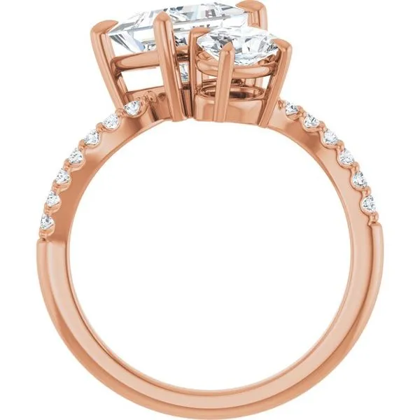 Two-Stone Bypass Engagement Ring Image 2 Raleigh Diamond Fine Jewelry Raleigh, NC