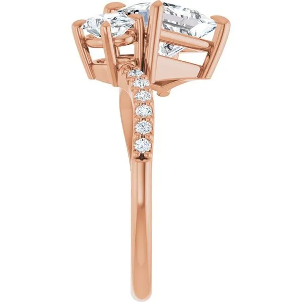 Two-Stone Bypass Engagement Ring Image 4 Raleigh Diamond Fine Jewelry Raleigh, NC