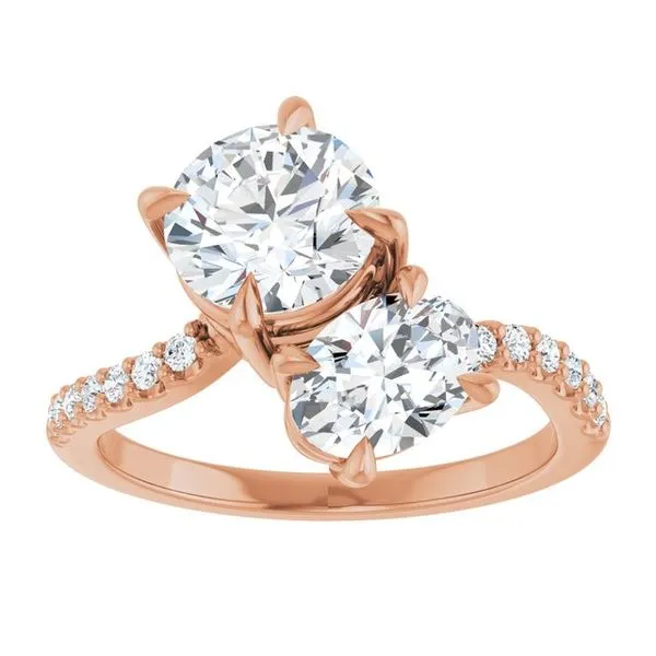 Two-Stone Bypass Engagement Ring Image 3 Raleigh Diamond Fine Jewelry Raleigh, NC