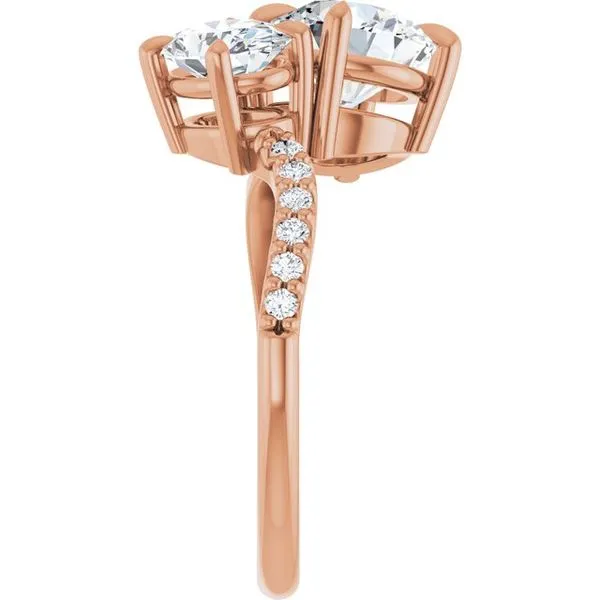 Two-Stone Bypass Engagement Ring Image 4 Raleigh Diamond Fine Jewelry Raleigh, NC