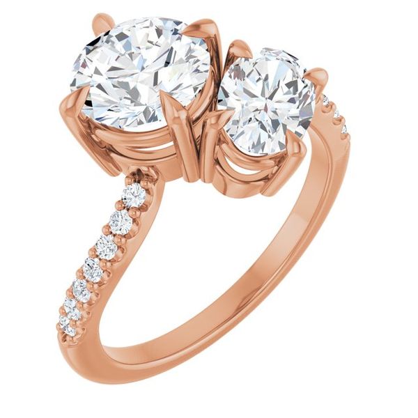 Two-Stone Bypass Engagement Ring