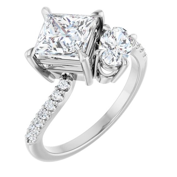 Two-Stone Bypass Engagement Ring