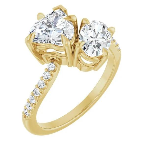 Two-Stone Bypass Engagement Ring Raleigh Diamond Fine Jewelry Raleigh, NC