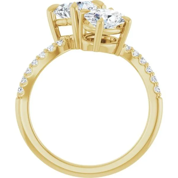 Two-Stone Bypass Engagement Ring Image 2 Raleigh Diamond Fine Jewelry Raleigh, NC