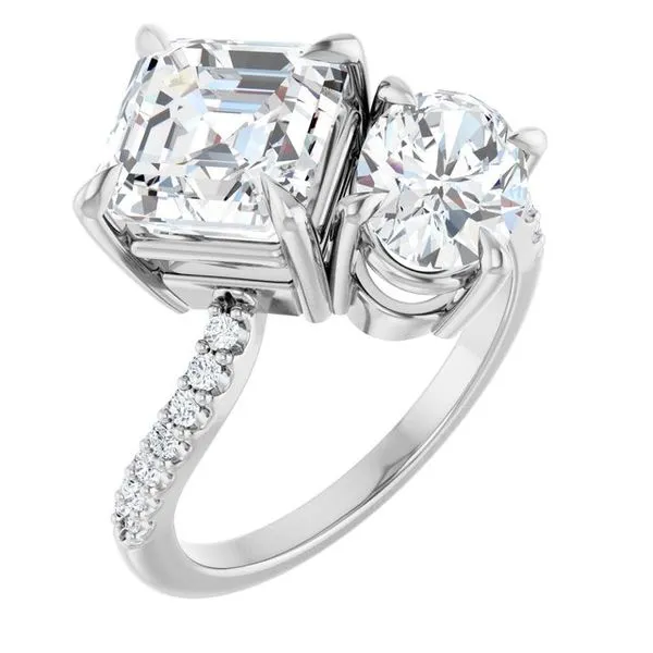 Two-Stone Bypass Engagement Ring Raleigh Diamond Fine Jewelry Raleigh, NC