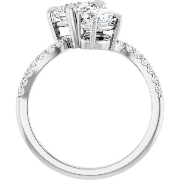 Two-Stone Bypass Engagement Ring Image 2 Raleigh Diamond Fine Jewelry Raleigh, NC