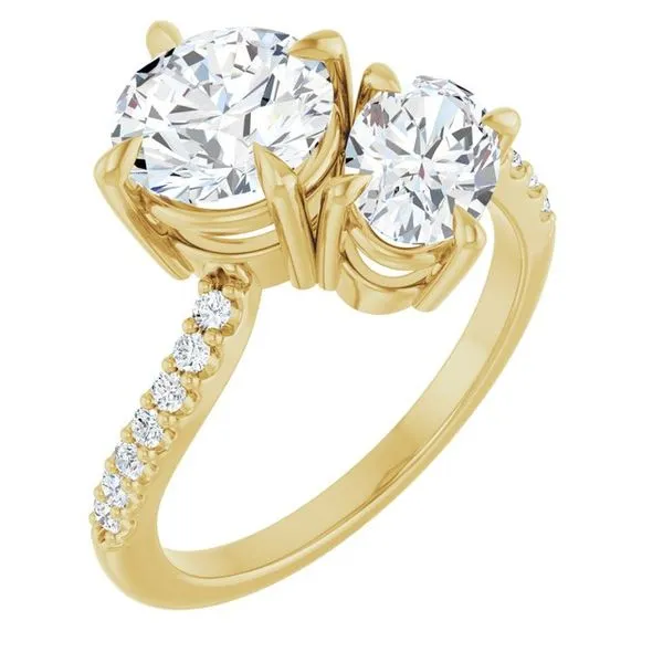 Two-Stone Bypass Engagement Ring Berilian Jewelers Folsom, CA