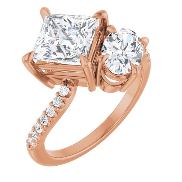 Two-Stone Bypass Engagement Ring