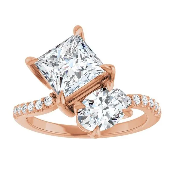 Two-Stone Bypass Engagement Ring Image 3 Raleigh Diamond Fine Jewelry Raleigh, NC