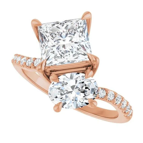 Two-Stone Bypass Engagement Ring Image 5 Raleigh Diamond Fine Jewelry Raleigh, NC