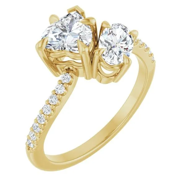 Two-Stone Bypass Engagement Ring Raleigh Diamond Fine Jewelry Raleigh, NC