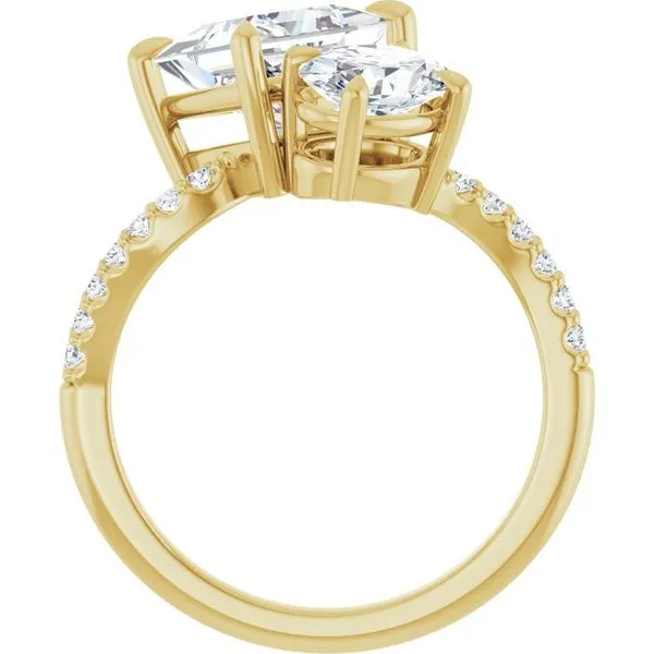 Two-Stone Bypass Engagement Ring Image 2 Raleigh Diamond Fine Jewelry Raleigh, NC