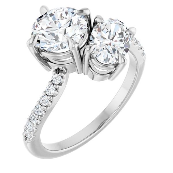Two-Stone Bypass Engagement Ring