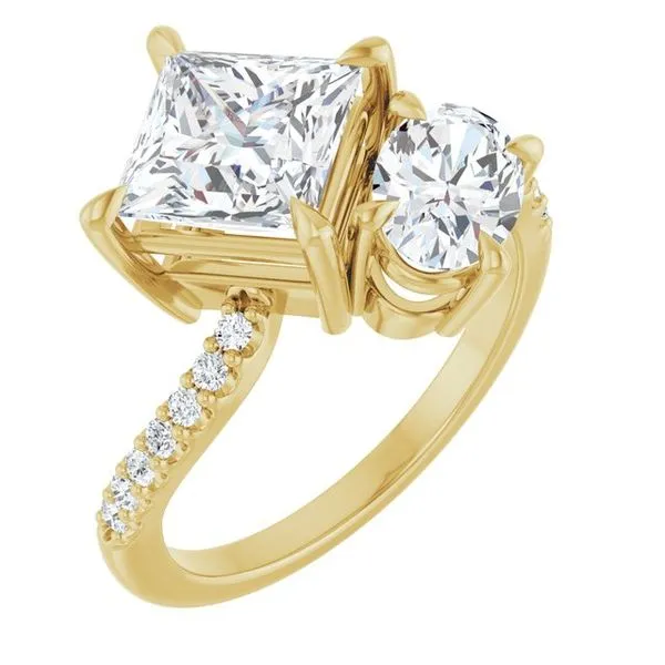 Two-Stone Bypass Engagement Ring Raleigh Diamond Fine Jewelry Raleigh, NC