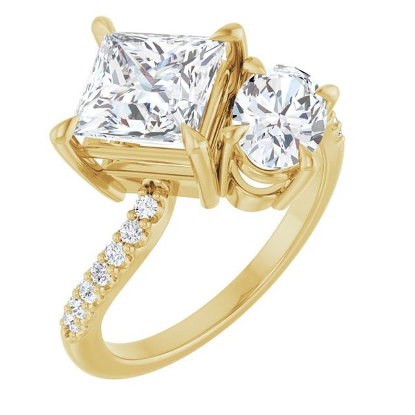 Two-Stone Bypass Engagement Ring