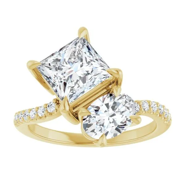 Two-Stone Bypass Engagement Ring Image 3 Raleigh Diamond Fine Jewelry Raleigh, NC