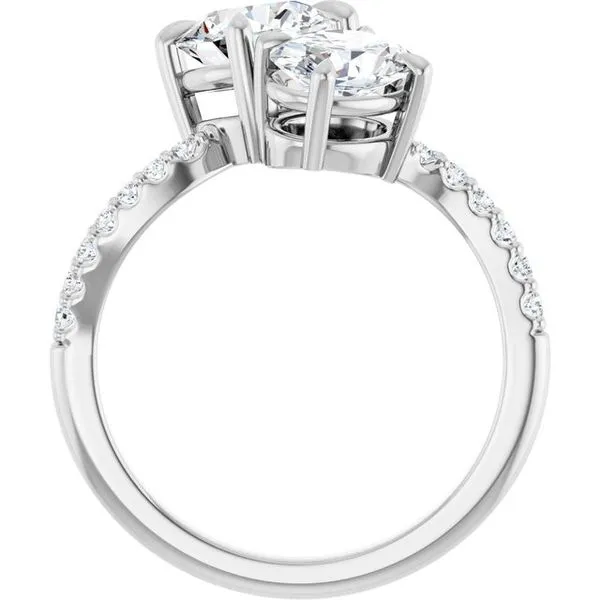 Two-Stone Bypass Engagement Ring Image 2 Raleigh Diamond Fine Jewelry Raleigh, NC