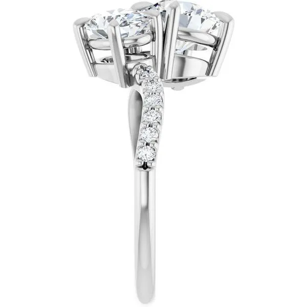 Two-Stone Bypass Engagement Ring Image 4 Raleigh Diamond Fine Jewelry Raleigh, NC