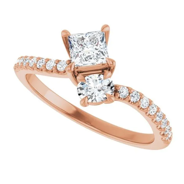 Two-Stone Bypass Engagement Ring Image 5 Raleigh Diamond Fine Jewelry Raleigh, NC