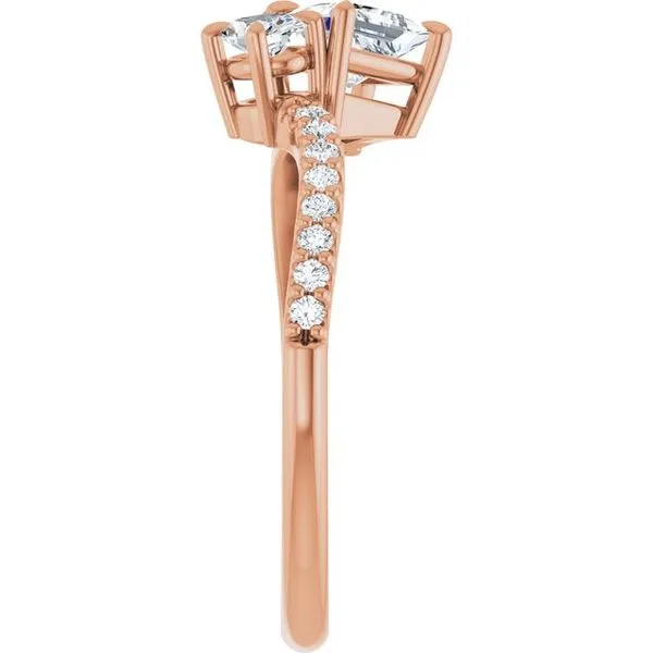 Two-Stone Bypass Engagement Ring Image 4 Raleigh Diamond Fine Jewelry Raleigh, NC