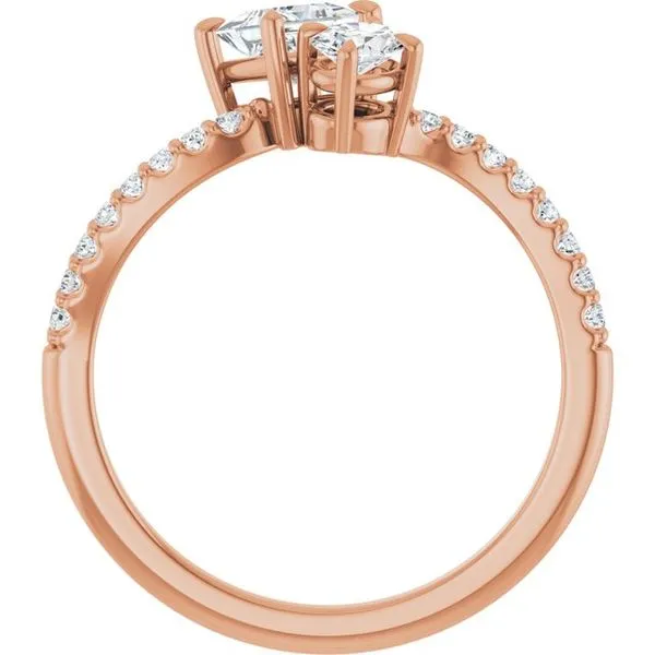 Two-Stone Bypass Engagement Ring Image 2 Raleigh Diamond Fine Jewelry Raleigh, NC