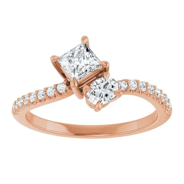 Two-Stone Bypass Engagement Ring Image 3 Raleigh Diamond Fine Jewelry Raleigh, NC