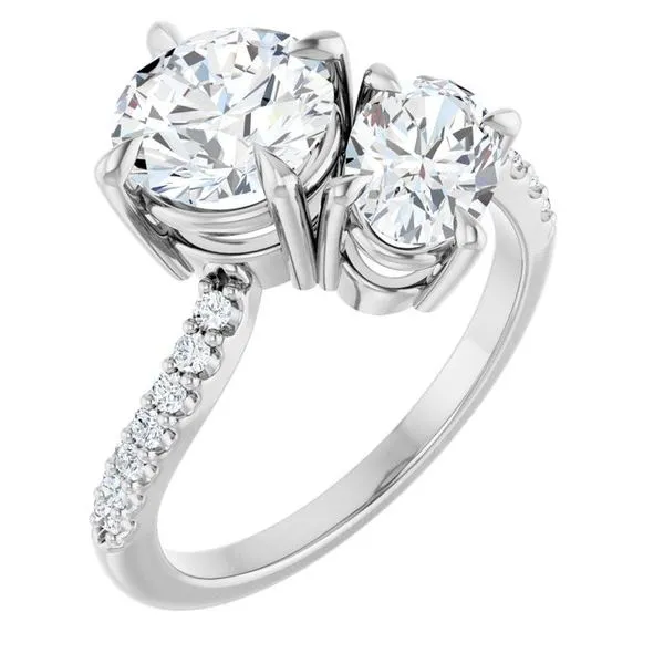Two-Stone Bypass Engagement Ring Raleigh Diamond Fine Jewelry Raleigh, NC