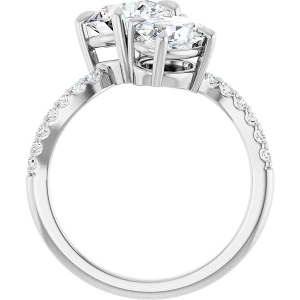 Two-Stone Bypass Engagement Ring Image 2 Raleigh Diamond Fine Jewelry Raleigh, NC