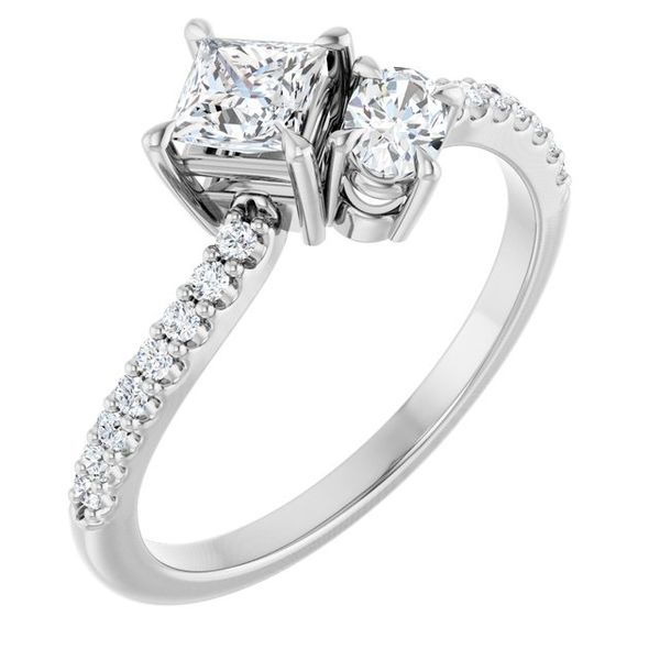 Two-Stone Bypass Engagement Ring