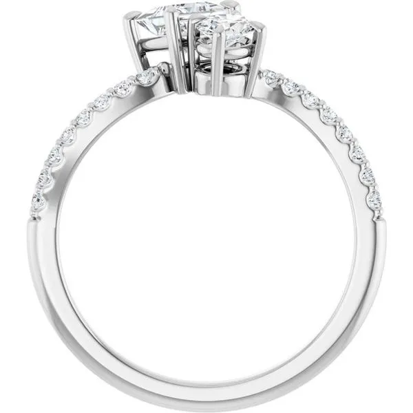 Two-Stone Bypass Engagement Ring Image 2 Raleigh Diamond Fine Jewelry Raleigh, NC