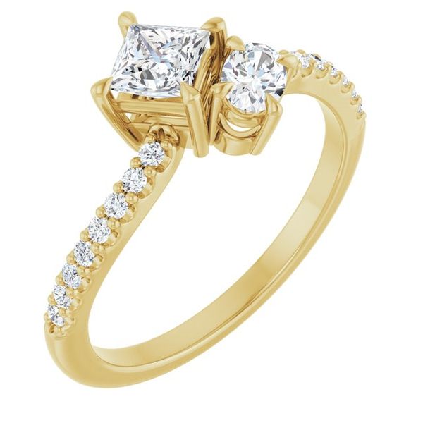 Two-Stone Bypass Engagement Ring