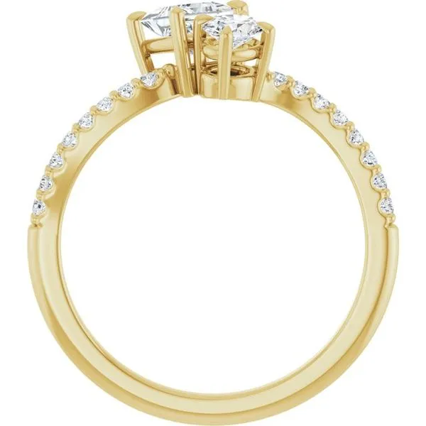 Two-Stone Bypass Engagement Ring Image 2 Raleigh Diamond Fine Jewelry Raleigh, NC