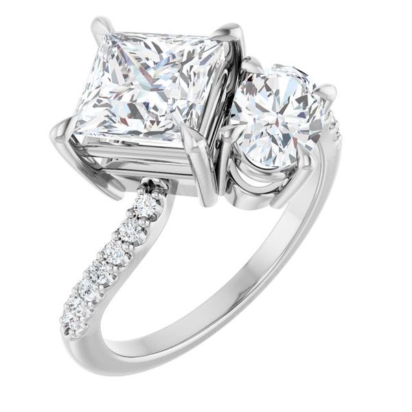 Two-Stone Bypass Engagement Ring