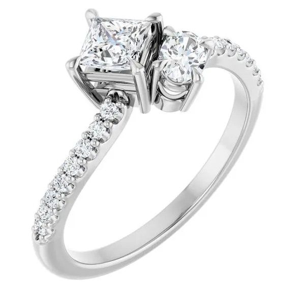 Two-Stone Bypass Engagement Ring