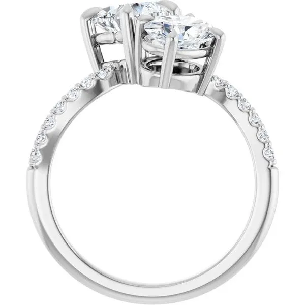 Two-Stone Bypass Engagement Ring Image 2 Raleigh Diamond Fine Jewelry Raleigh, NC